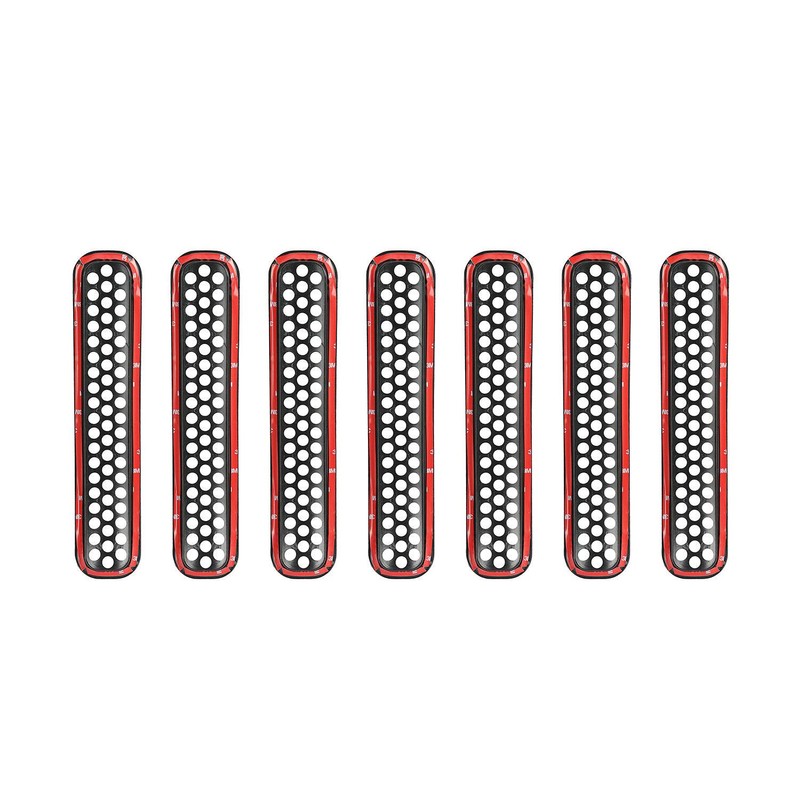 HDmirrorR 1997-2006 Wrangler TJ 7Pcs Matte Black Mesh Grill Inserts