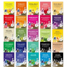 Ikel Essence pack sheet pack Ekel essence pack 25 types 25mlx1 sheet Black Snail 1 sheet / 에센스 팩 시트팩 이켈 에센스팩 25가지 25mlx1장 블랙스네일1매