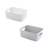 Multi-purpose plastic storage basket small white 5ea