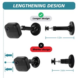 Uraleyeon Long Blink Outdoor Camera Mount Kit, Compatible with Blink 4th & 3rd Gen Cameras - Includes 3 Adjustable Mounts, Sync Module 2 Outlet Mount, USB Cable, Blink Accessories
