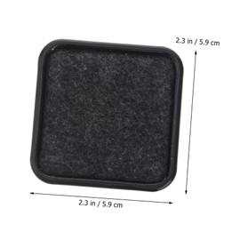 TEHAUX 16pcs Square Caster Cups Furniture Grippers with Non Slip Felt Bottom Durable Floor Protectors for Hardwood and Carpet Sliding Furniture Stoppers to Prevent Scratches and Wheel