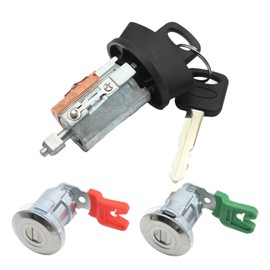 Saihisday 924-724 Ignition Switch&Door Lock Cylinders with Key Replacement for Ford F Series 250 F Series 350 F Series 450 Super Duty 1997-2007 Replace LC6177