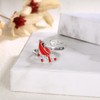 925 Sterling Silver Cardinal Ring - Red Bird Rings with