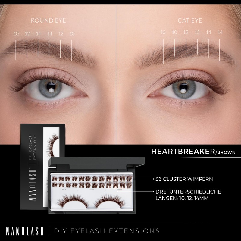 Nanolash Cluster Eyelashes for DIY Eyelash Extensions at Home, Pack
