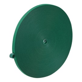 M METERXITY 1-Roll Garden Plant Tape, 98 ft x 0.4 in Garden Hook and Loop Plant Ties Multi-Purpose Use Adjustable and Reusable Twist Wire Tape for Plants/Flowers/Vines [Green]