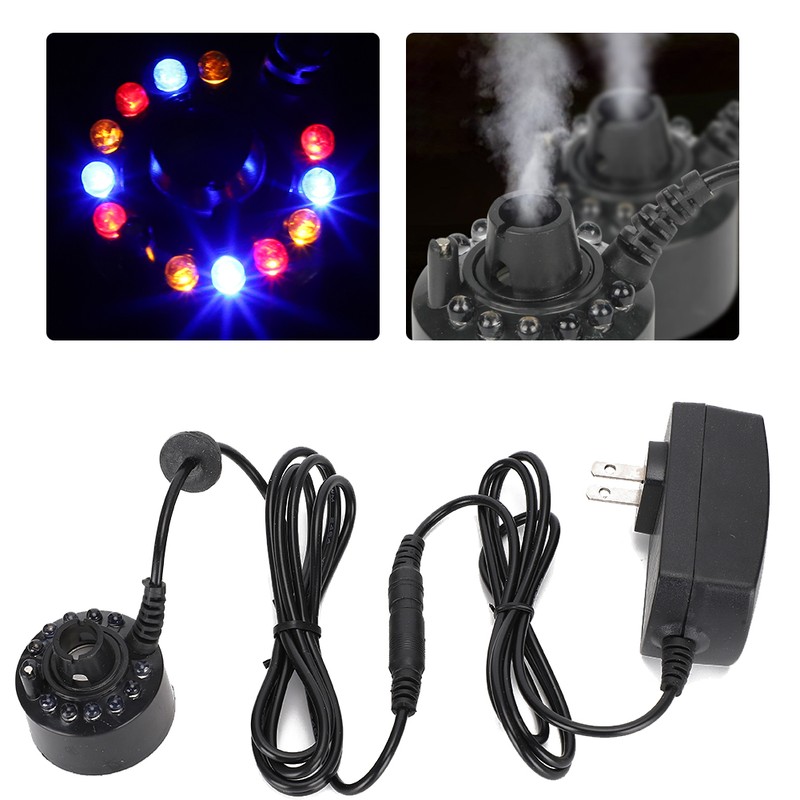 Plastic Aquarium Reptile Pet Mist Maker LED Colorful Lighting Sprayer
