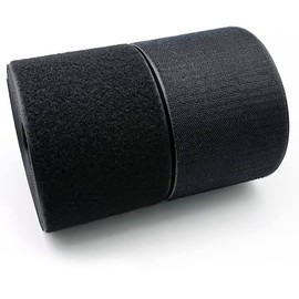 4 Inch Wide Black Sew On Hook & Loop Tape - Non-Adhesive 3 Yd Length Nylon Hook Loop Fabric Fastener Set for Handbags, Clothing, Shoes, Backpacks & DIY Crafts