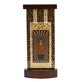 Tiara [Small] Brown Color Standing Wall Scroll for Buddhist Altars Modern Wall Scroll Height 7.9 inches (20 cm) Honzon Jodo Shinshu Otani School (East)