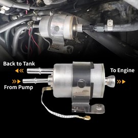58 PSI LS Swap Fuel Pump EFI Conversion Fuel Filter Regulator Kit With Return AN-6 Fittings 3/8'' 5/16'' EFI Inlet Outlet Return Fuel Rail Adpater