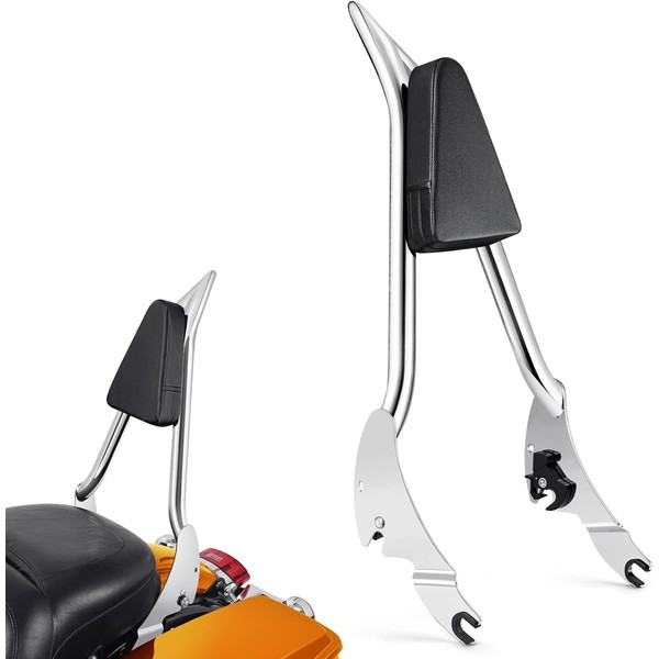 PBYMT Detachable Sissy Bar Passenger Backrest, Touring Quick Release Sissy