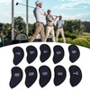 10pcs Golf Iron Covers Set with Numbers Waterproof Golf Head