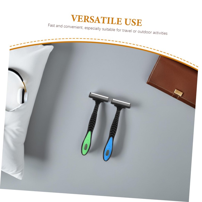 FOMIYES 4pcs Portable Razor for Men for Hair Removal Lightweight