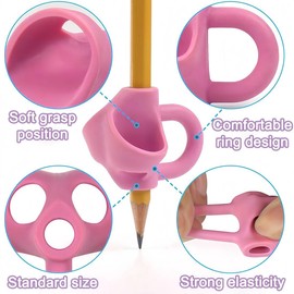 PLABBDPL 6 Stück Bleistiftgriffe, Bleistiftgriffe für die Handschrift von Kindern, Stiftschreibhilfe für Kinder, Griffset, Haltungskorrekturwerkzeug für Kinder im Vorschulalter