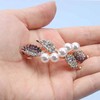 Yheakne Bridal Jewellery Pearl Rhinestone Hair Clip Shiny Crystal Hair