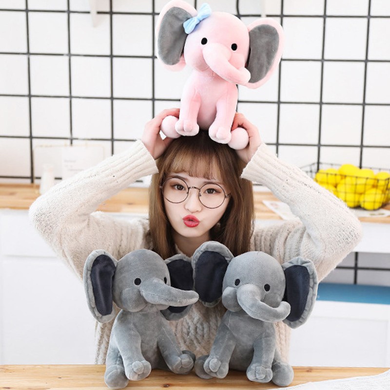 Elephant Plush Toy Multipurpose Cute Safe Comfortable Soft Fluffy Stuffed