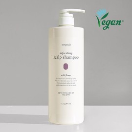 Simplyo Refreshing Scalp Sebum Care Cooling Shampoo 1L (2 Scents) - Green Breeze Scent 1L / 심플리오 리프레싱 스칼프 피지케어 쿨링샴푸 1L 향2종 - 그린브리즈향 1L