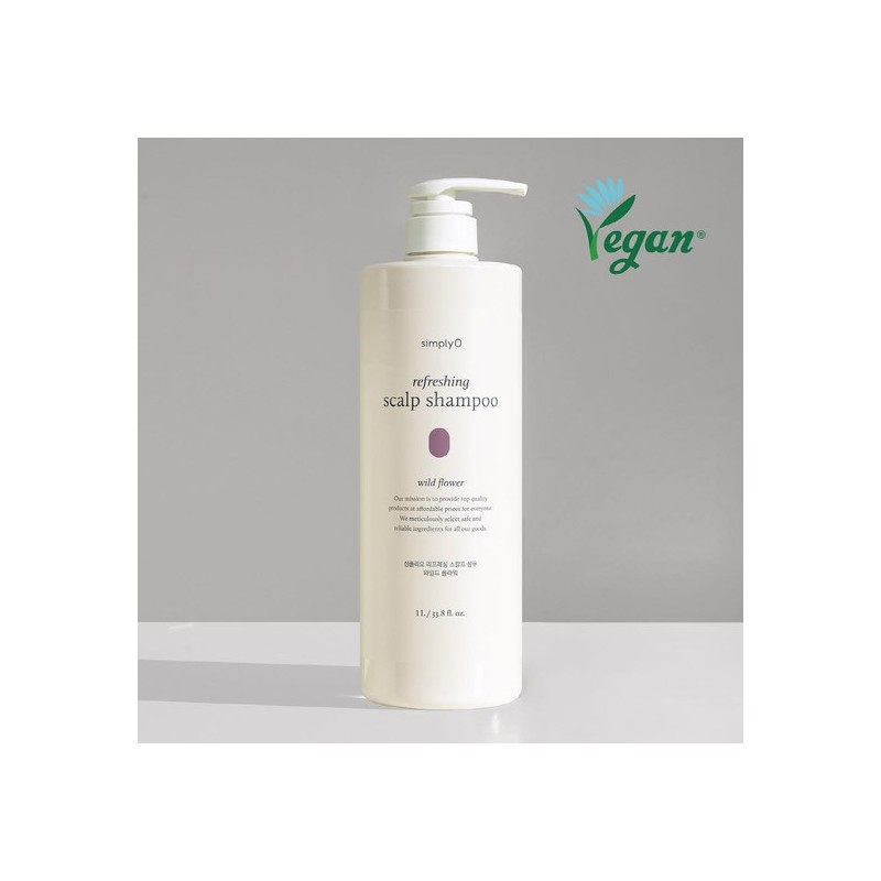 Simplyo Refreshing Scalp Sebum Care Cooling Shampoo 1L (2 Scents)