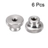 sourcing map Knurled Thumb Nuts, 6Pcs M5x0.8mm 304 Stainless Steel