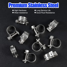 SPEEDWOX 10 Pcs Mini Fuel Injection Hose Clamps 304 Stainless Steel Adjustable Pipe Hose Clip Tube Clamps Set with Storage Box for Diesel Petrol Pipe Automotive Plumbing (13-15mm)