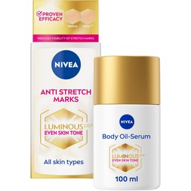 NIVEA NIVEA Luminous 630 Body Oil Serum Anti Stretch Marks (100ml), Skincare Serum with Luminous 630 Visibly Reduces Stretch Marks in 2 weeks, Starts Working From Day 1