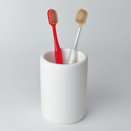 Diatomite Toothbrush Holders for Bathrooms,Drying Stone Electric Toothbrush Holder, Toothpaste Holder, Water-Absorbent & Self-Drying, Toothbrush Organizer for Bathroom Countertop, White