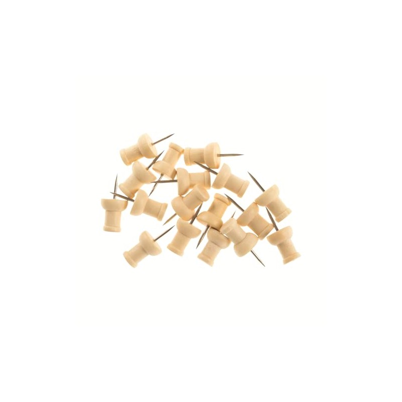 Bi-Office Earth Push Pins Wood Pack of 20