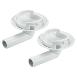 sourcing map Pack of 2 Air Conditioner Drain Connector 40 mm Angle for Windows AC Beige