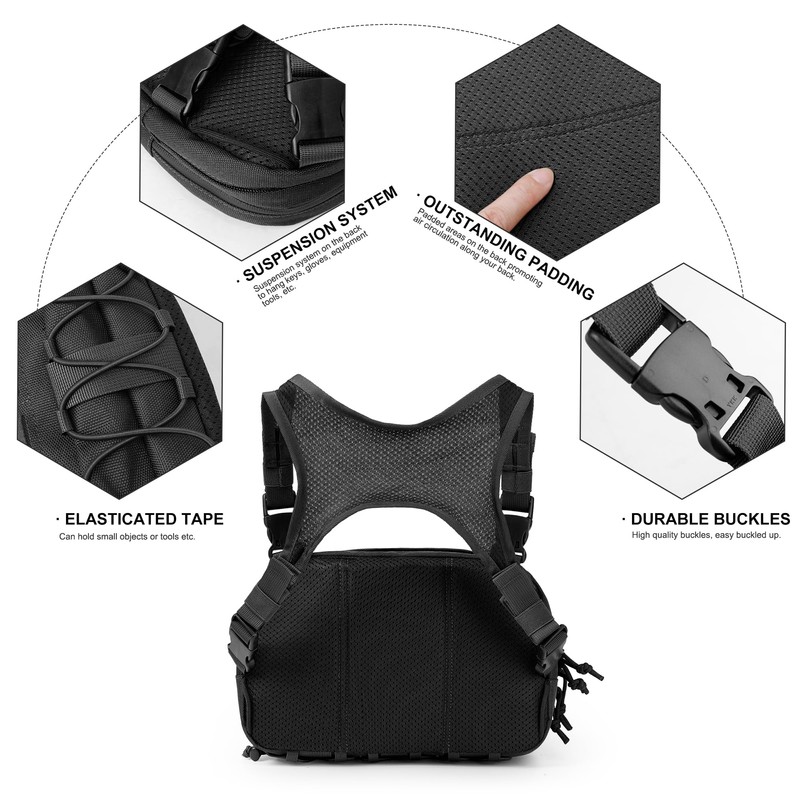 Mardingtop Tactical Chest Bag Molle Vest Pouch Chest Rig for