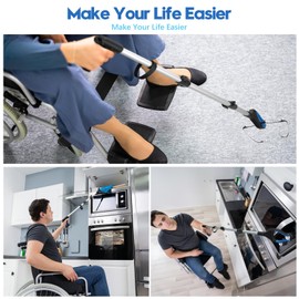 43 Inch Grabber Reacher Tool, Grabbers for Seniors Heavy Duty, Trash Picker Upper Grabber, Collapsible and Easy to Store, Wide Jaw, Grips Items Easily and Securely