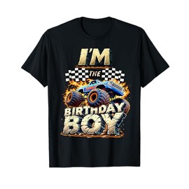 I'm The Birthday Boy Monter Truck Family Matching Party T-Shirt