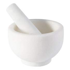 Koville Natural Marble Mortar and Pestle Set, 5" Unpolished Heavy Duty Grinder Bowl for Kitchen, Guacamole, Salsa, Pill Crusher, Spice, Herb, Marble Bowl for Kitchen Counter(Rough Surface Finished)