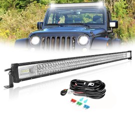 SKYWORLD 52 Inch 675W LED Light Bar - Spot/Flood Combo Beam Driving Lamp, Off-Road Fog Lights for Trucks, SUV, 4x4, ATV, UTV, Boat, Trailer with Wiring Harness Kit