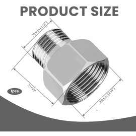 (01) G3/4 inch to G1/2 inch Faucet Adaptor 1PCS Compression Adaptors Connectors Pipe Connection Reduction Fittings