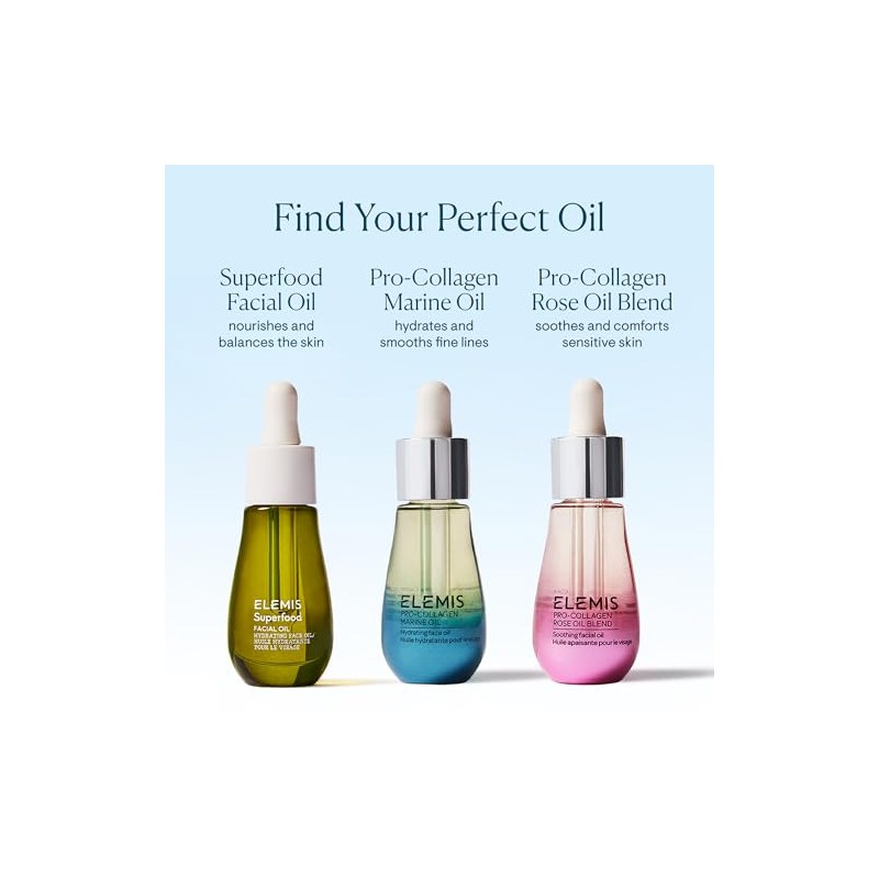 ELEMIS Pro-Collagen Marine Oil, Anti-wrinkle Face Oil, 0.5 Fl Oz,