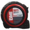 BMI 472041021"TWO COMP" Pocket Measuring Tape, White/Black/Red, 10 m x