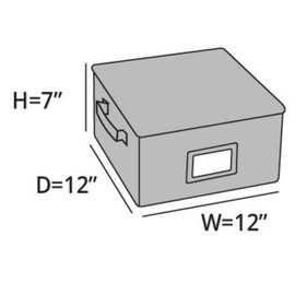 Covermates Keepsakes - Zip-Top Storage Box - Heavy Duty Polyester- Reinforced Handles - Stackable Design - Indoor Storage, Grey Heather