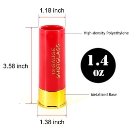 HUNTPAL 12 Gauge Shotgun Shell Shot Glass Set of 6 Color Shot Glasses with 1x6 Acrylic Tray Holder Gift Box Blessing Cards, Cool Novelty Funny Gift Set Bar Party Decoration for Men Hunter Shooter