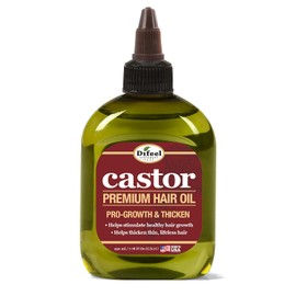 Difeel Aceite para el cabello premium 99% natural - Aceite para el cabello de ricino Pro-Growth 7.1 oz. - Aceite de ricino natural para el crecimiento del cabello