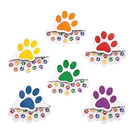 Paw Print Corner Bookmarks 24 Pieces