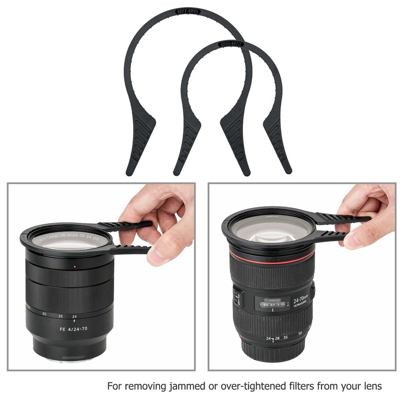 JJC 2 Piece Camera Lens Filter Wrench Kit, Filter Removal