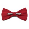 tiemart Men's Pre-Tied Clip-On Bow Tie (Festive Red)