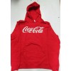 Coca-Cola Red Hooded Sweatshirt Kangaroo pockets Medium