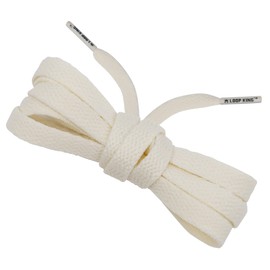 Loop King Flat Cotton Shoelaces for Trainers with Durable Plastic Tips, Perfect for Sporty Adults and Children, Sail