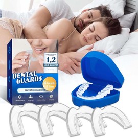 DWFEYOI Pack of 4 Grinding Splint for Night, 2 Sizes Mouth Guard for Teeth Grinding, Bite Splint Against Teeth Grinding, Improves Sleep Quality, Grinding Splint for Night