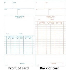 500 Compumatic CTR121 Time Cards