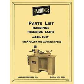 HARDINGE DV59 Metal Lathe Parts Manual DV-59