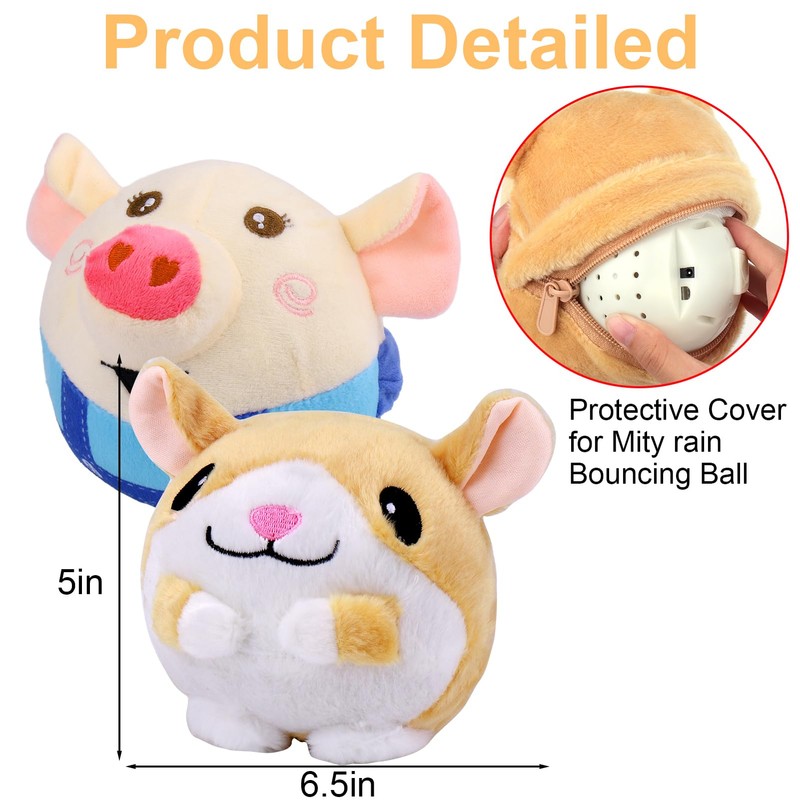 Mity rain Interactive Dog Ball Cover, Replacement Covers Only for