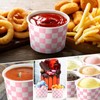 Zopeal 50 Count Checkered Ice Cream Cups Disposable 9 oz