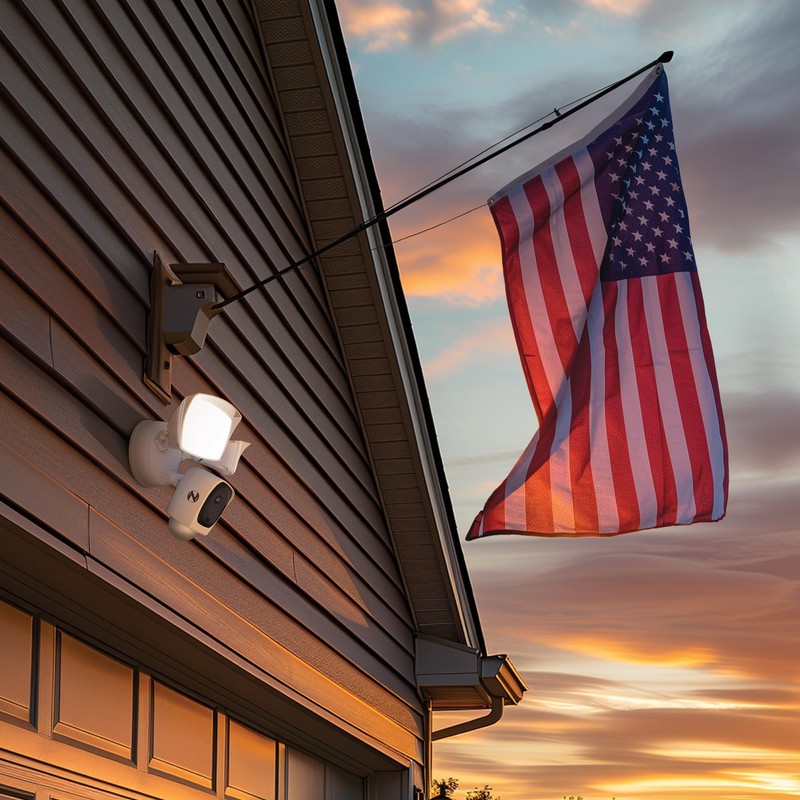 Night Owl Outdoor Floodlight Deterrence Camera with 2-Way Audio and