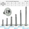 Fajoeda 120PCS #8 x 1/2" Sheet Metal Screws,410 Stainless Steel